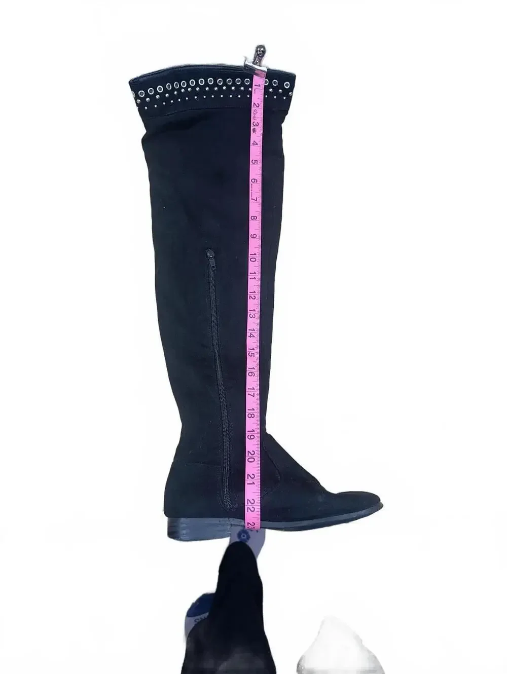 TALY ‎ Black Studded Tall Boots